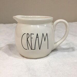 Rae Dunn Cream Magenta M Stamped